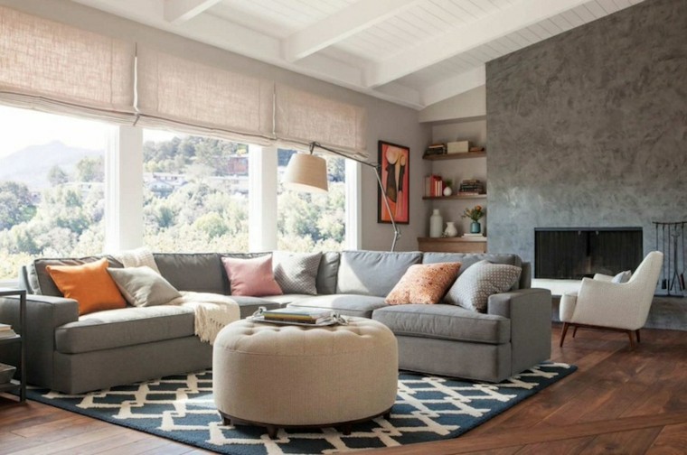 salon sofa ideas decorado grises conceptos