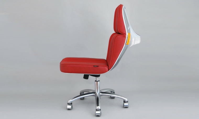 sillón de moto reciclada sillon vespa asiento color rojo