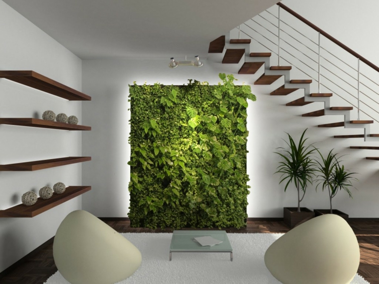 ubicados bajo escaleras soluciones verdes verticales jardines escaleras