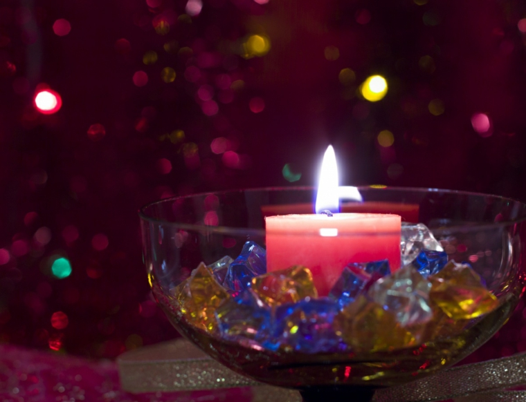 decoración para mesa de navidad