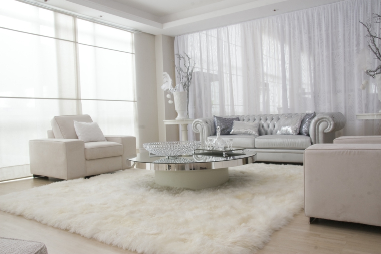 bonito salón lujoso color blanco