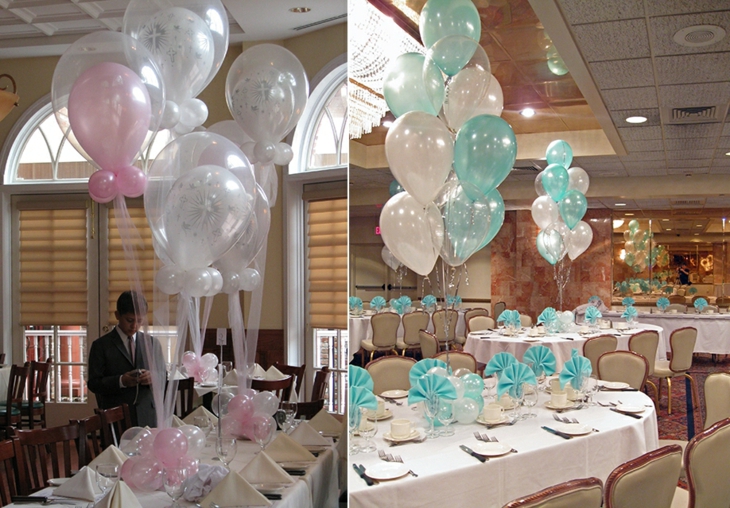 decoracion con globos mesas aspectos dentro
