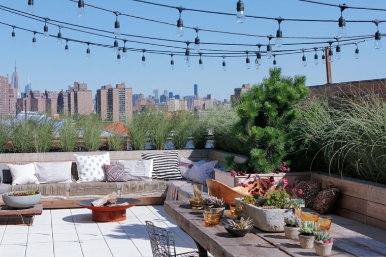 Decoración romántica y moderna para jardín y terraza