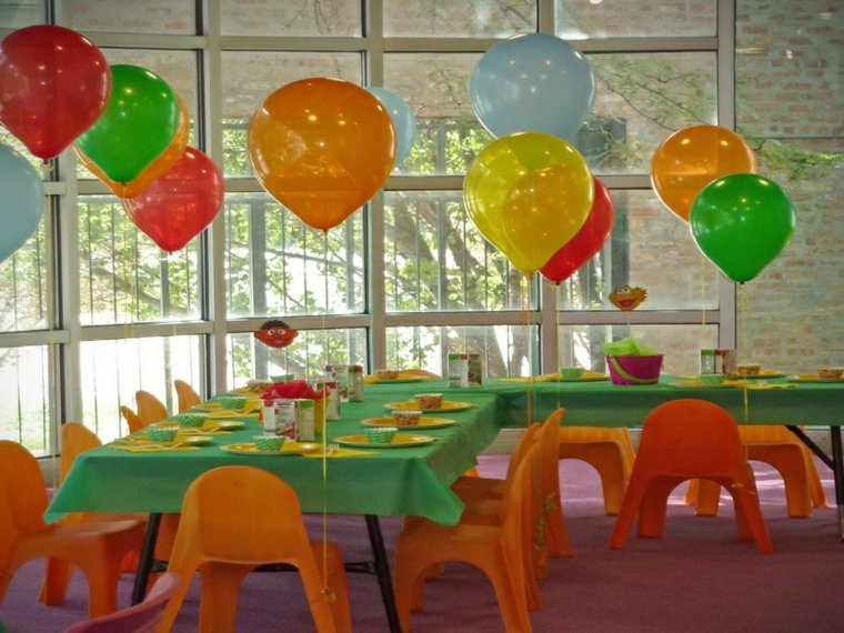 decoración fiesta infantil colores