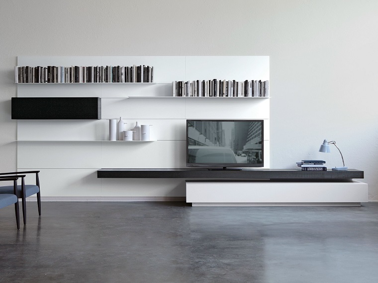 estantes para pocos libros dispositivos almacenamiento estanteria opciones televisor ideas