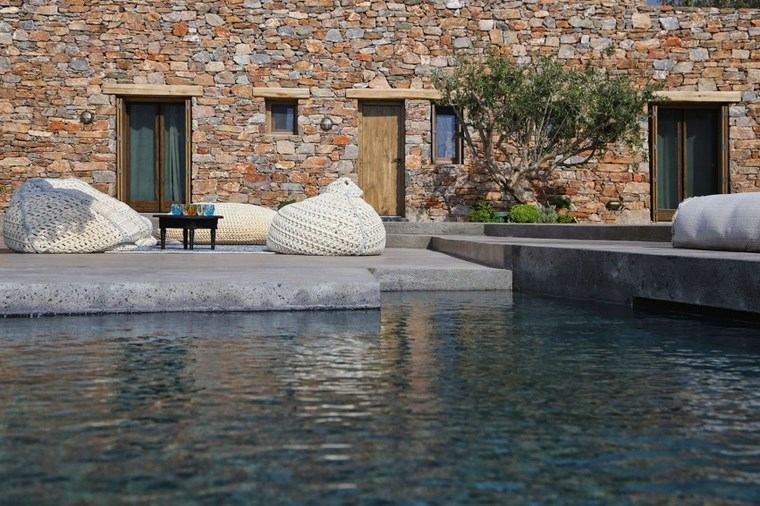 fotos piscinas muebles jardin puff aire libre ideas