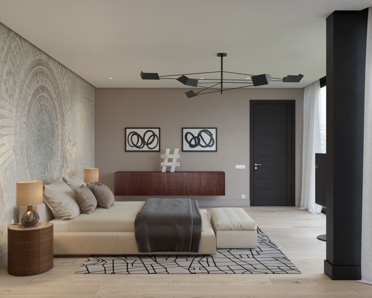 ideas decoracion habitacion puentes mesas grises