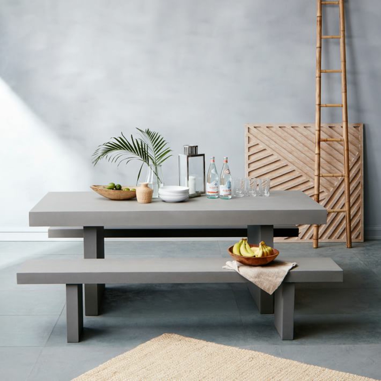 muebles tejidos faroles aspectos mesa