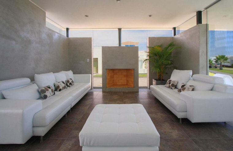 conjunto sofás color blanco