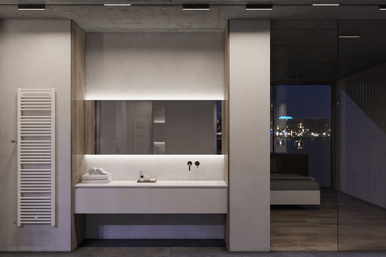 reformar bano iluminacion espejo lavabo blanco ideas