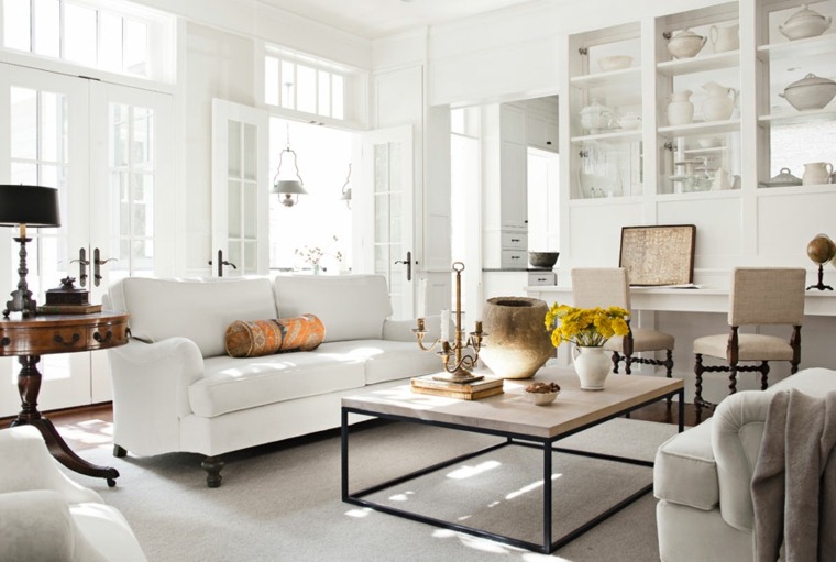 sofá moderno color blanco