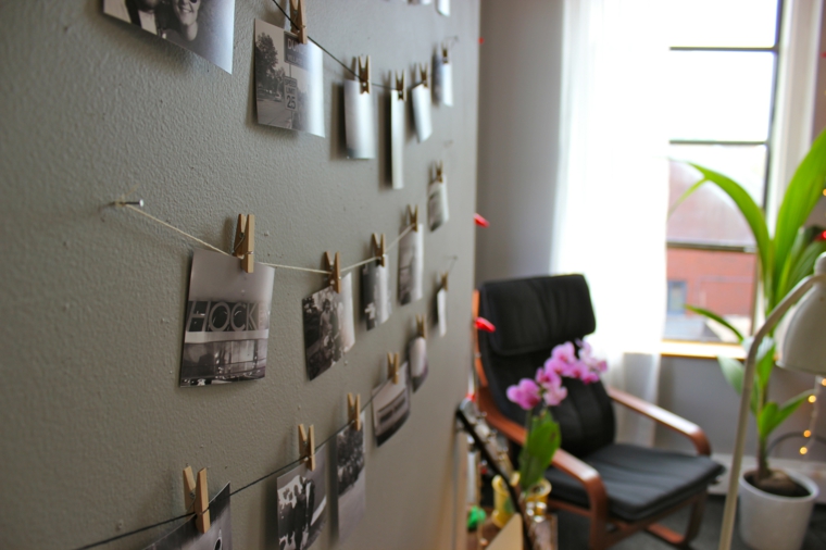 ideas para mostrar tus fotos trabajos manuales proyectos DIY decoracion pared ideas