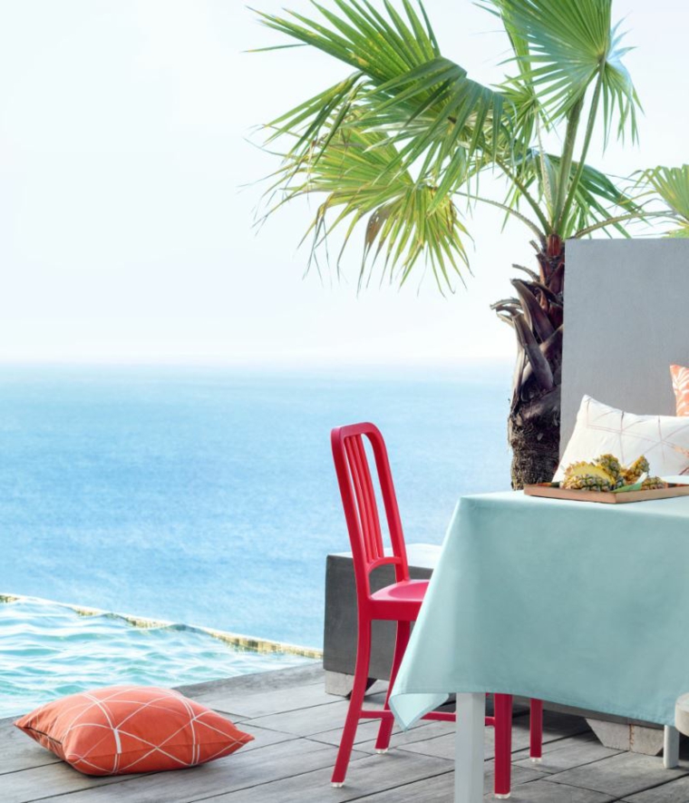 verano tendencias efectos muebles exteriores naranja