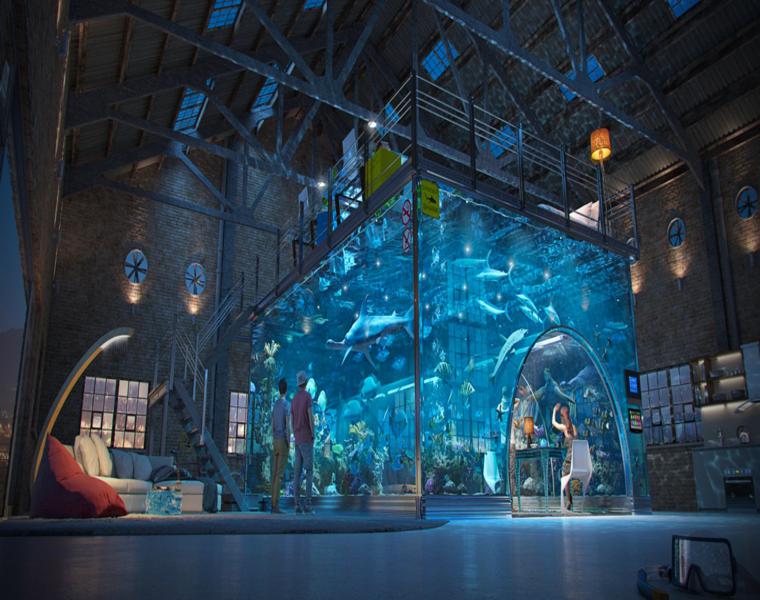 CSandzerg interior loft acuario impresionante