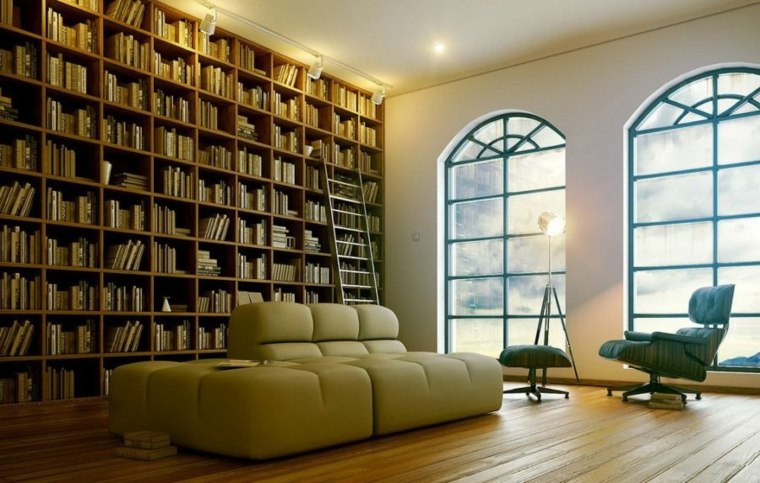 biblioteca libreria diseno moderno suelo techo ideas