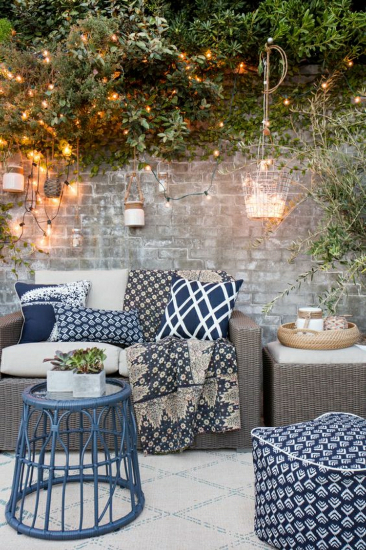 bonita decoración patio terraza