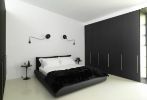 Color negro en el dormitorio - ideas fantásticas de decoración