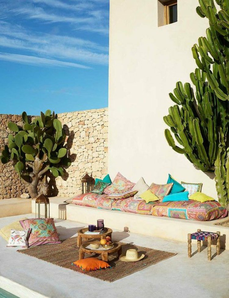 deco terraza estilo mejicano cactus