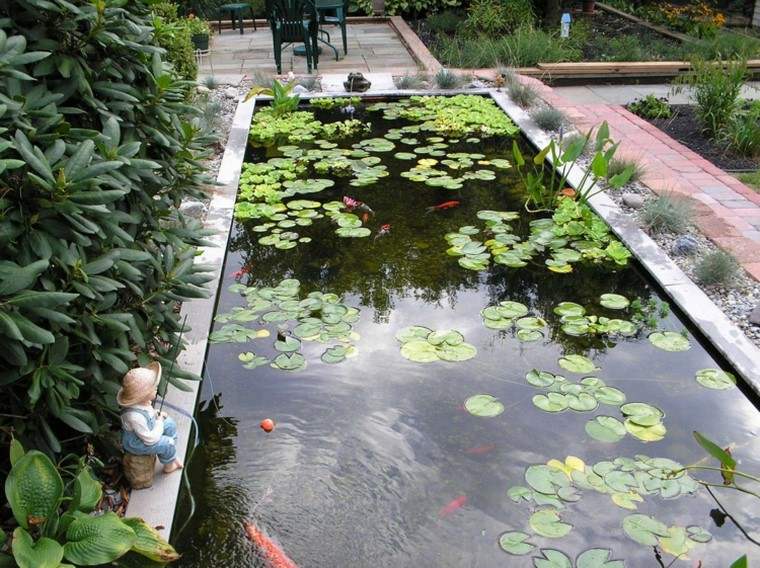 estanques jardin opciones aire libre rectangular peces ideas