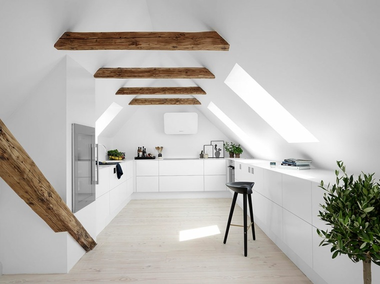estilo escandinavo diseno interiores cocina blanca ideas