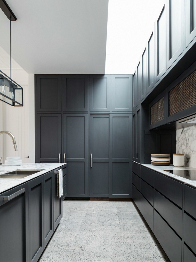estupenda cocina azul añil