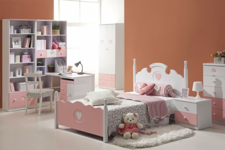 habitaciones-de-ninos-diseno-muebles-blanco-rosa