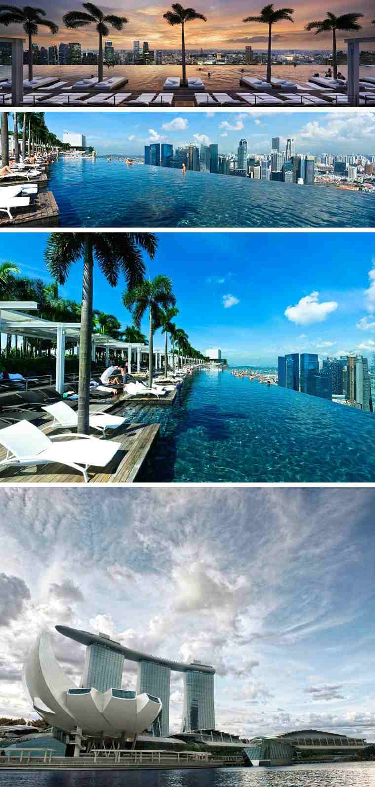 hoteles romanticos terrazas Marina Bay Sands hotel Singapur ideas