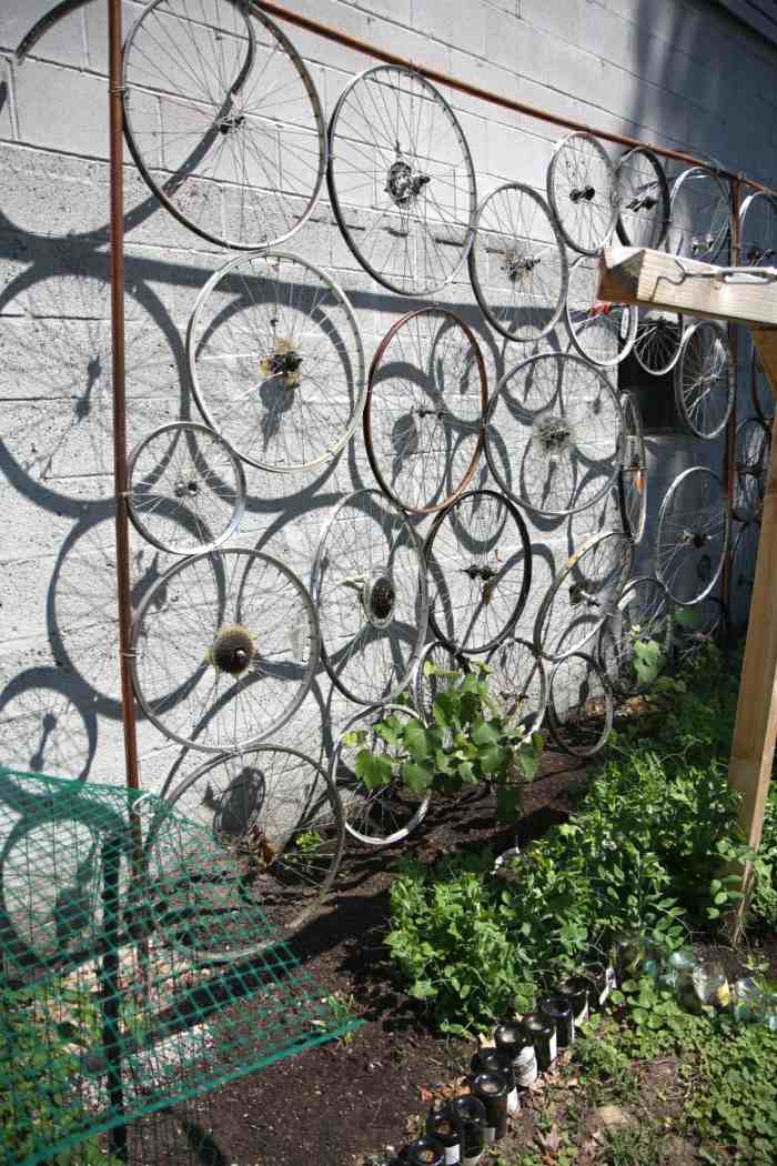 llantas bicicleta opciones reciclar plantas plantar jardin ideas