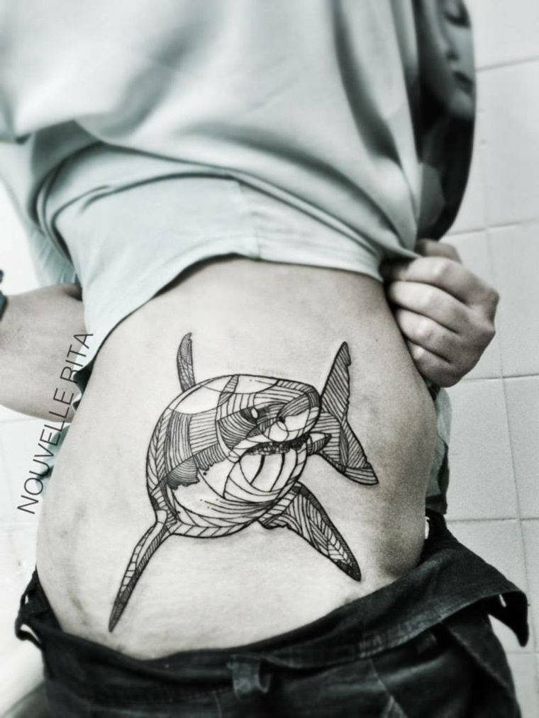 original tatu forma tiburón