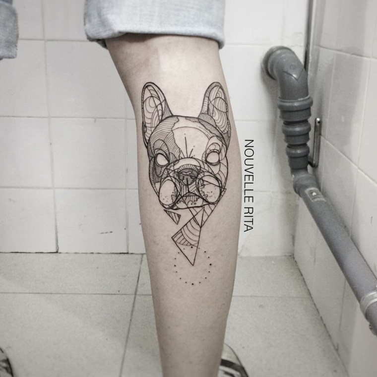 perrito cara tatu bulldog francés