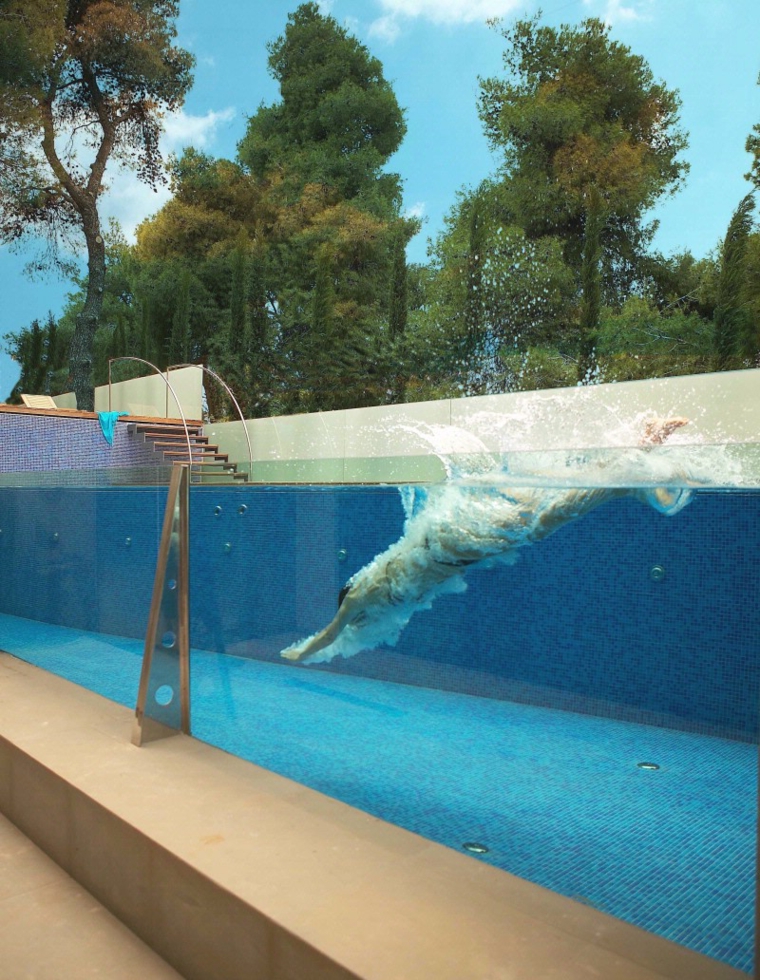 piscina transparente opciones diseno jardin ideas