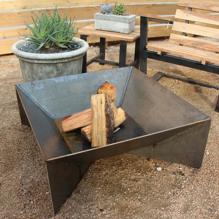 rustico acero patio conceptos plantas
