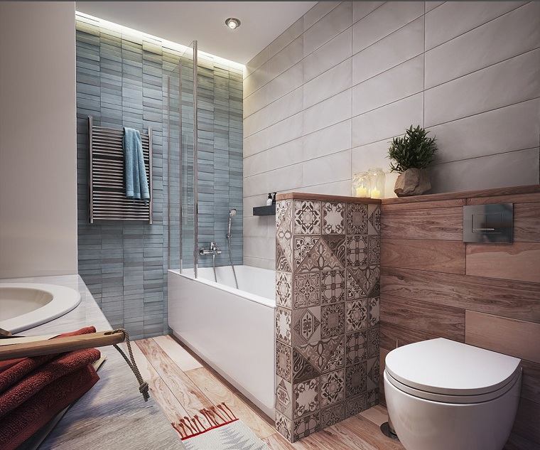 apartamentos diseños calido baño plantas