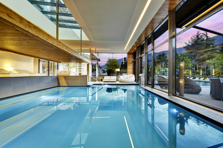 Construcción de piscinas dentro de la casa en 36 diseños Piscina dentro casa