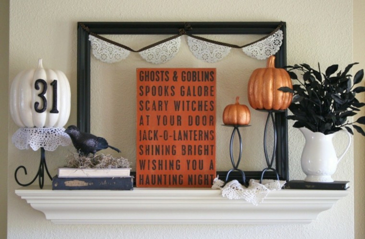 decoracion halloween calabaza colores nueros