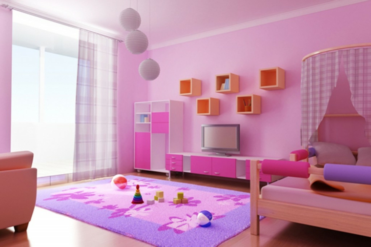 habitaciones originales niñas decoración colores