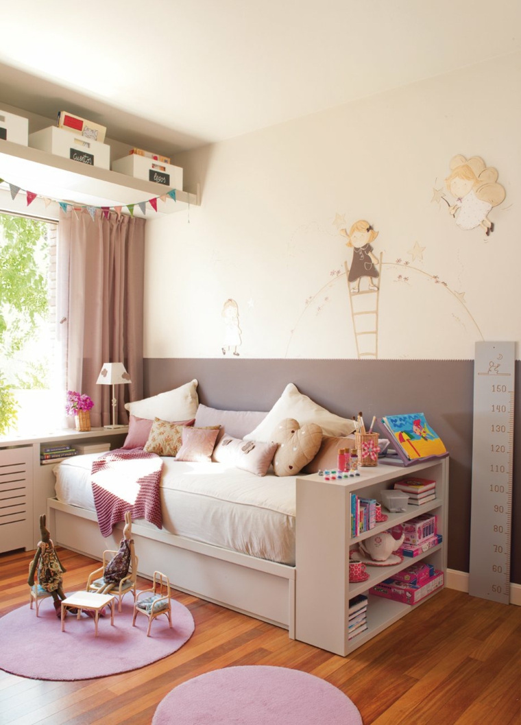 habitaciones originales pequeñas niñas colores