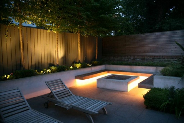 patio con chimenea moderna original diseño patio chimenea moderna