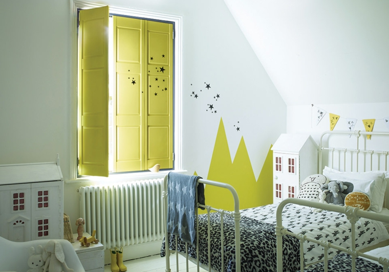 originales persianas amarillas habitacion infantil