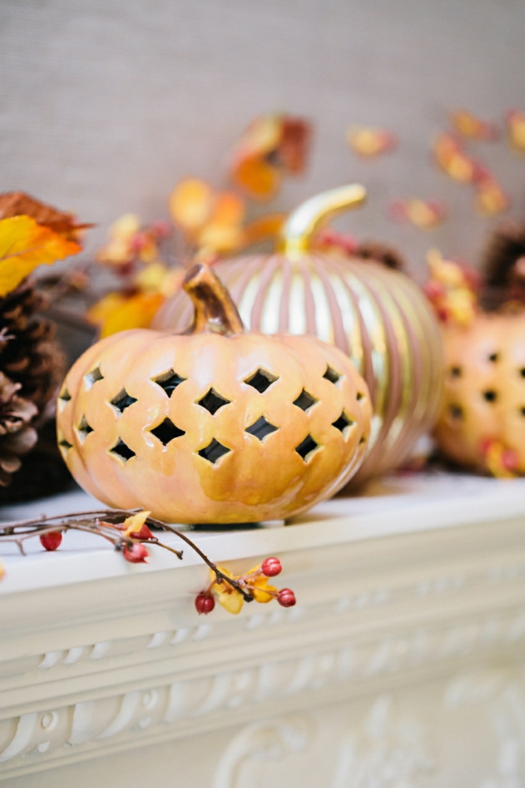 calabazas adornadas rombos