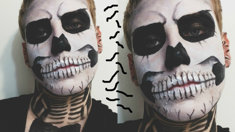 maquillaje de Halloween para chico cara chico maquillaje halloween
