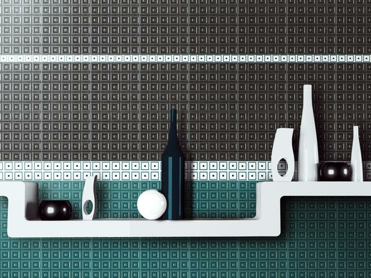 ideas para interiores coloridos decoracion de paredes 3D mosaico cerasarda ideas