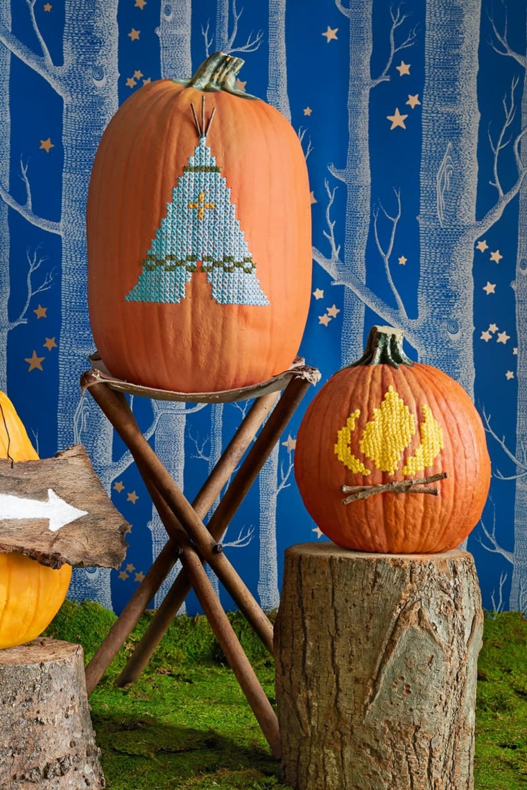 decoración otoño calabazas