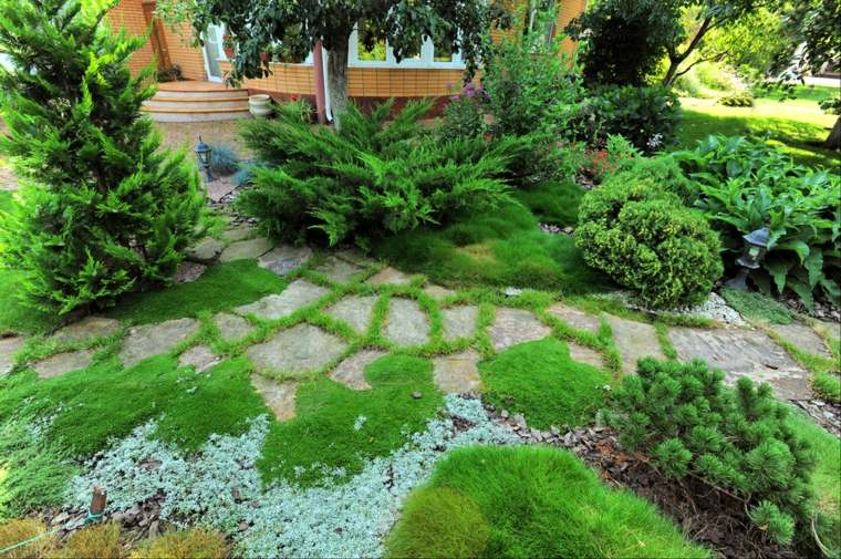 diseño de jardines ideas perennes plantas verdes