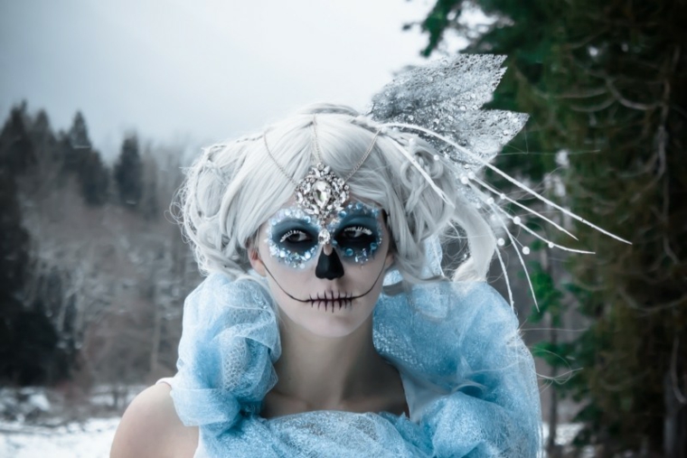 estupendo diseño de maquillaje de halloween estupenda cara maquillaje halloween