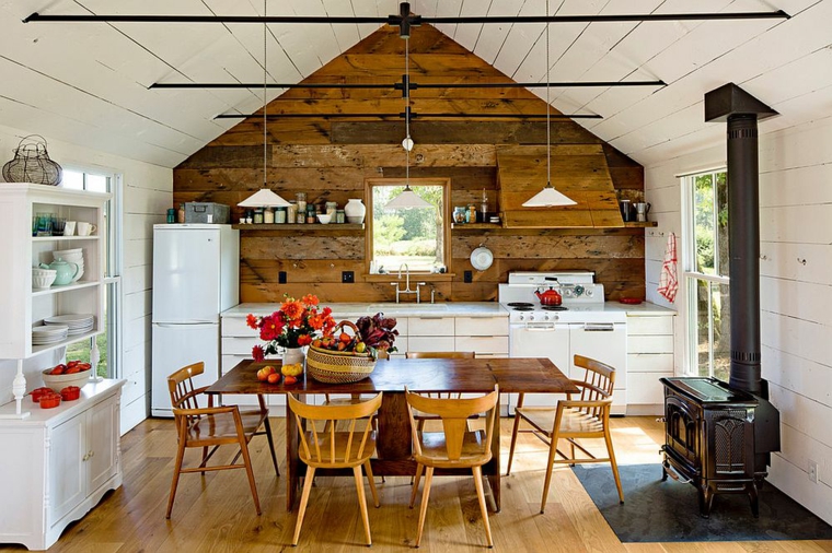 la madera diseno cocina pared acento Jessica Helgerson Interior Design ideas