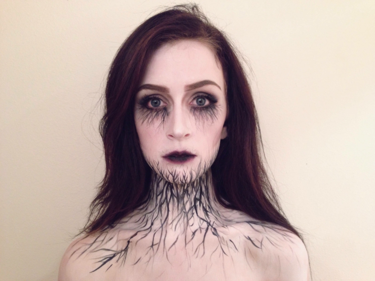 maquillaje original para Halloween maquillaje original miedo Halloween