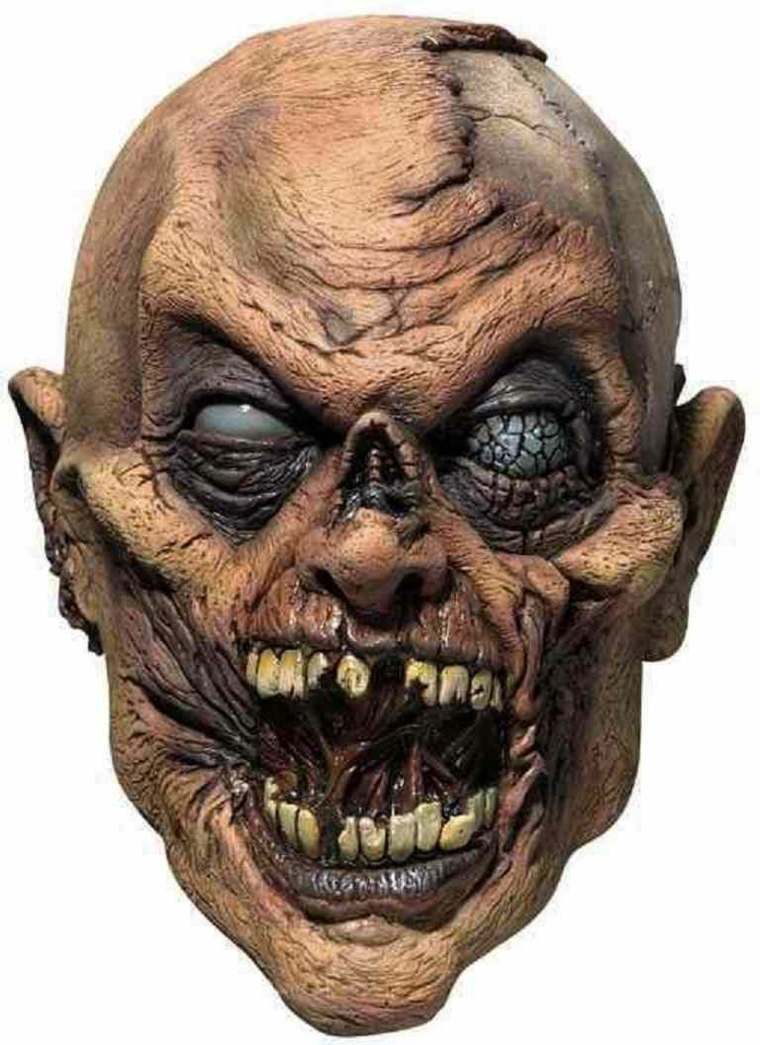 máscara de halloween zombie