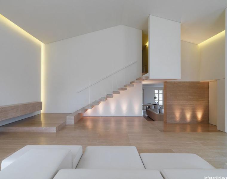 interiores minimalistas suelo madera 