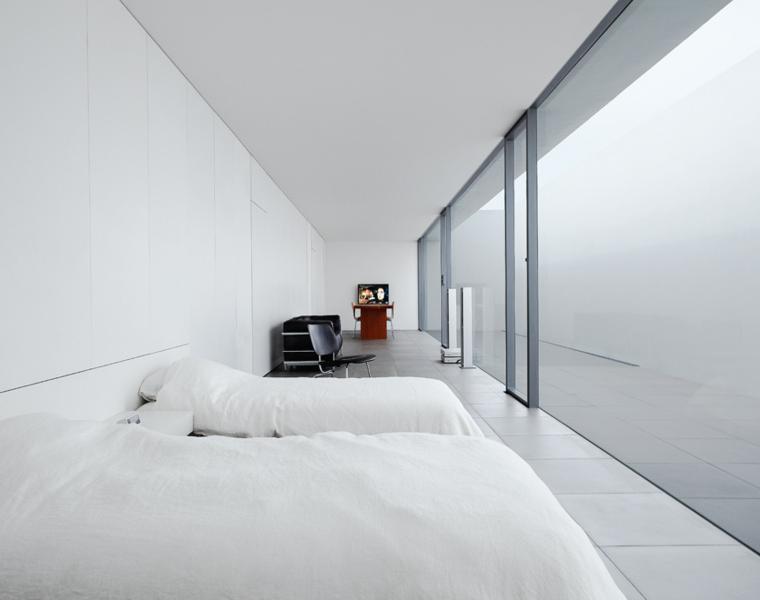 bonito diseño dormitorio minimalista blanco